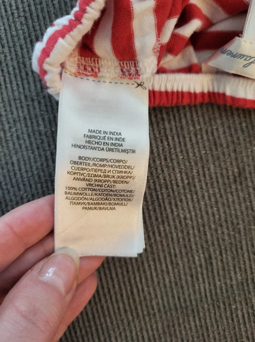 Ralph Lauren Infant Girl Dress W/bloomers 6m Red & White Stripe